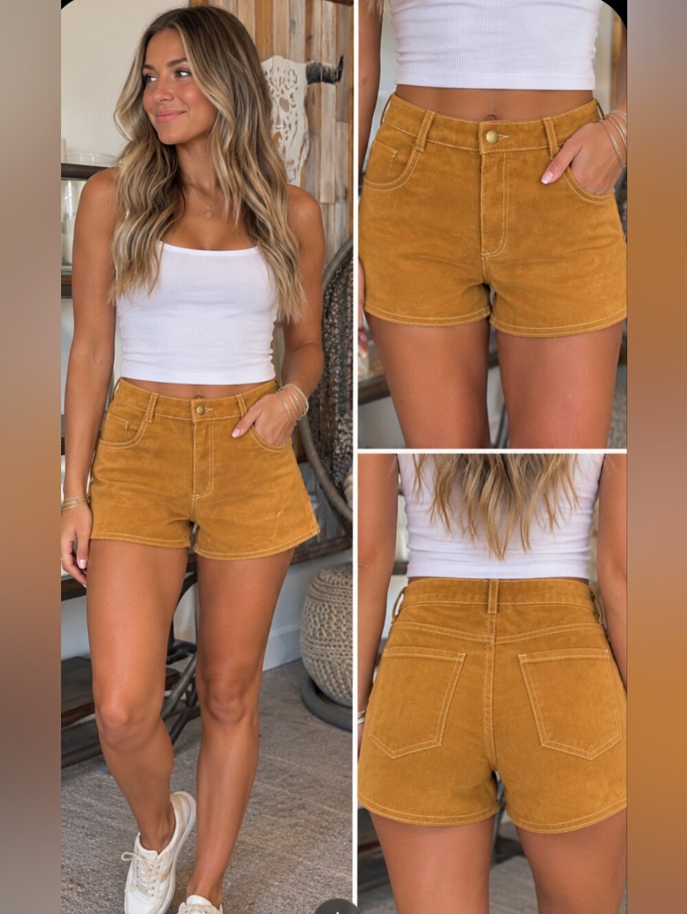 Real Suede Women's Hot Shorts